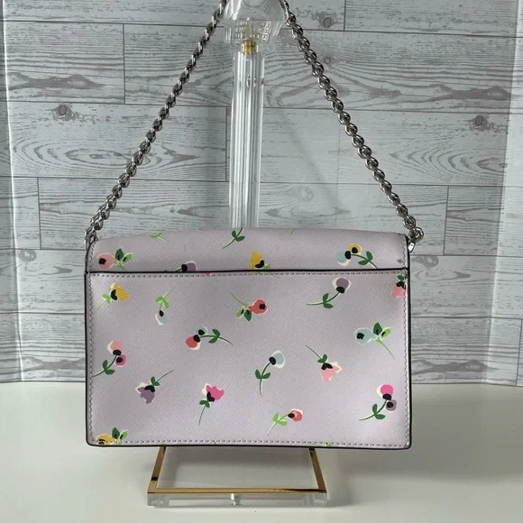 Kate Spade New York Cameron Wild Flower Ditsy Lavender Floral shoulder Bag - Picture 3 of 8